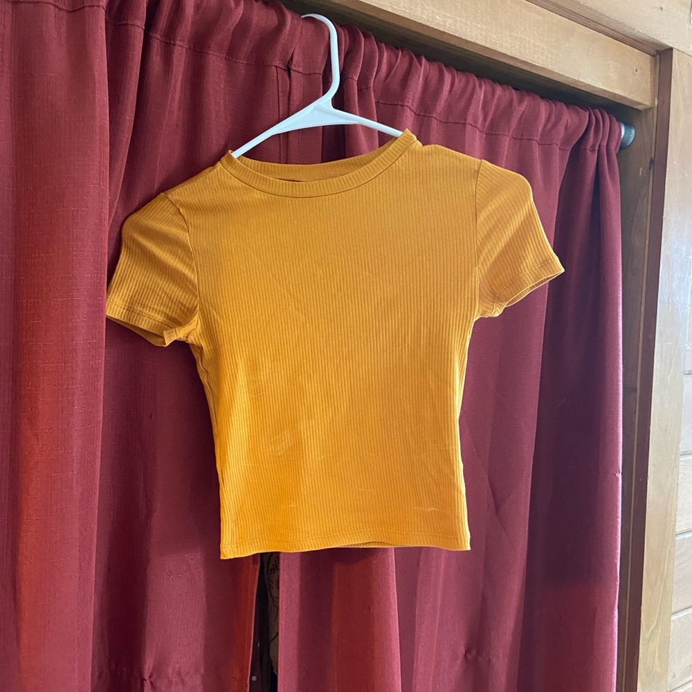Mustard Crop Top